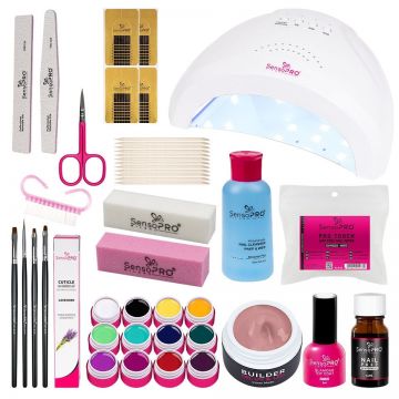 Kit Unghii Gel SensoPRO Milano Color Joy + Lampa UV LED