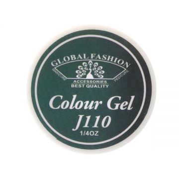 Gel color unghii, vopsea de arta, seria Distinguished Green, Global Fashion, 5gr, J110