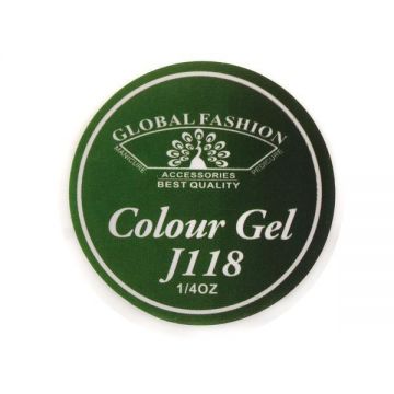 Gel color unghii, vopsea de arta, seria Distinguished Green, Global Fashion, 5gr, J118