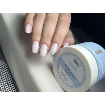 Gel Constructie Fiber Champagne White 15ml Macks - FCW-MKS - Everin.ro