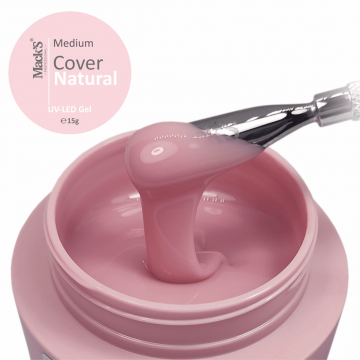 Gel Constructie Medium Cover Natural 15gr Macks - MUC-M15 - EVERIN