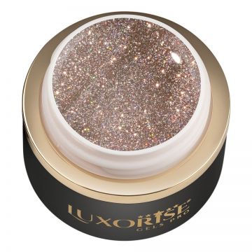 Gel UV Constructie Unghii RevoFlex Disco LUXORISE 15ml, Glam Gold