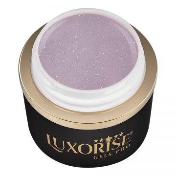 Gel UV Constructie Unghii RevoFlex Disco LUXORISE 15ml, Rosé Sparkle