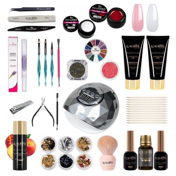 Kit Polygel REVOMAX LUXORISE Vision Sculpt cu Lampa + CADOURI