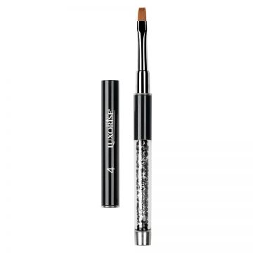 Pensula Unghii Aplicare Gel Nr. 4 Crystal Black, LUXORISE