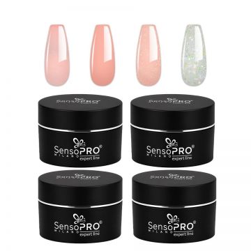 Set 4 Gel Constructie Expert Line - SensoPRO Milano, Spendid Nails 01