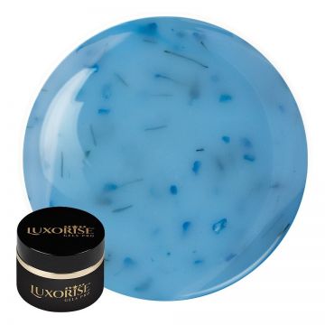 Gel UV Constructie Unghii RevoFlex Silk Petal LUXORISE 15ml, Aqua Sprinkle