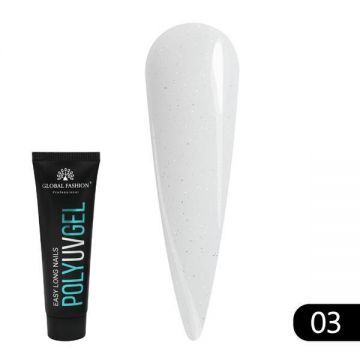Polygel cu stralucire Global Fashion 03, 30 g