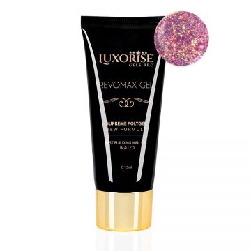 Polygel REVOMAX GEL LUXORISE Berry Prism, 15ml