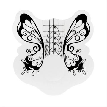 Sabloane Fluture Negru Argintii 50 buc