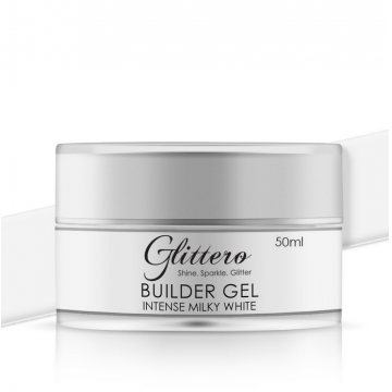 Gel de constructie Intense Milky White Glittero 50ml