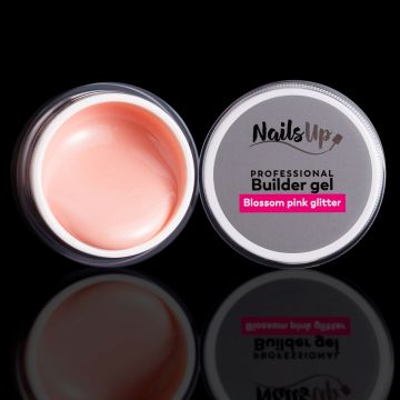Gel UV constructie manichiura Nailsup Blossom Pink Glitter 50g
