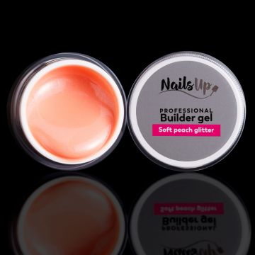 Gel UV Constructie  NAILSUP Soft Peach Glitter 50g