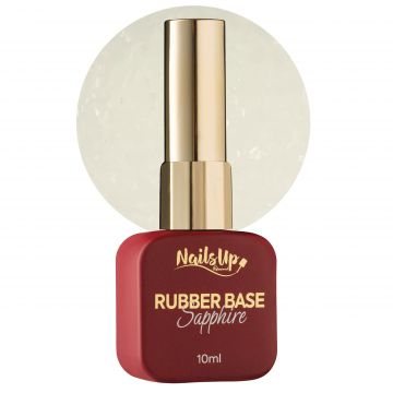 Rubber base NailsUp Sapphire Flakes 01 10ml
