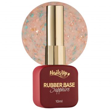 Rubber base NailsUp Sapphire Flakes  10 ml 010