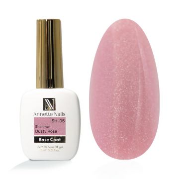Rubber Baza AnnetteNails Shimmer Dusty Rose SH-05, 12ml