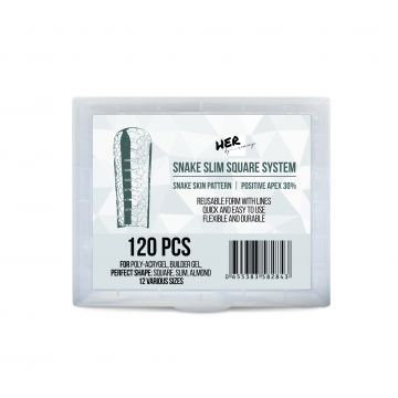 Tipsuri reutilizabile HER Snake Slim Square System 120 buc