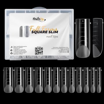 Tipsuri Reutilizabile NailsUp Full Forms Square Slim 120Buc