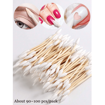 Betisoare din Lemn cu Varf din Bumbac 100 bucati - Everin