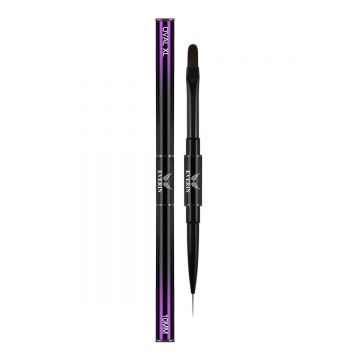 Pensula Dubla Pro Art Oval 10mm si Liner 10mm Purple Everin - Everin