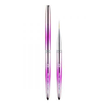 Pensula Pro Art Liner 12mm Silver Pink Handle Everin - Everin