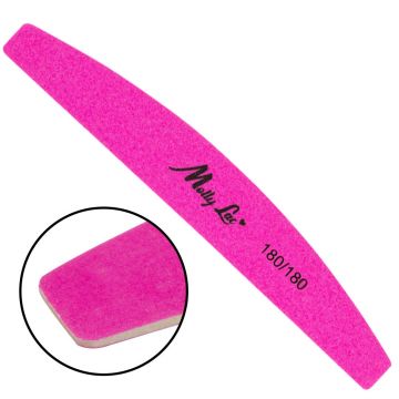 Pila Unghii Slim Semiluna Molly Lac 180/180- Neon Pink - SLM-8374 - Everin