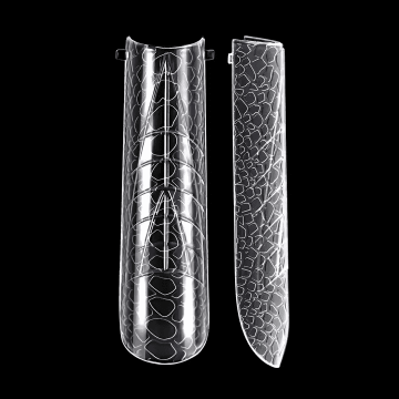 Tipsuri Full 3D Snake Skin Natural Square 120 bucati - Everin