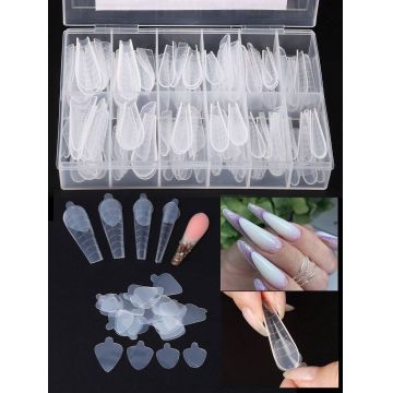 Tipsuri Full Cover Migdala Ruseasca + 24 Stickere Pentru French - SMR-24TK - Everin.ro