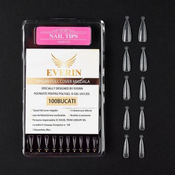 Tipsuri Smart Forms set 100 bucati Everin- Migdala clasica - TIPS-MC - EVERIN