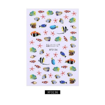 Decoratiuni unghii motive acvatice Model 9*6 cm XF3136