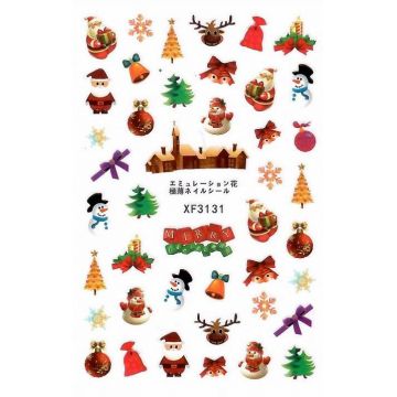 Decoratiuni unghii motive de craciun Model 9*6 cm XF3131