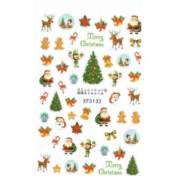 Decoratiuni unghii motive de craciun Model 9*6 cm XF3132
