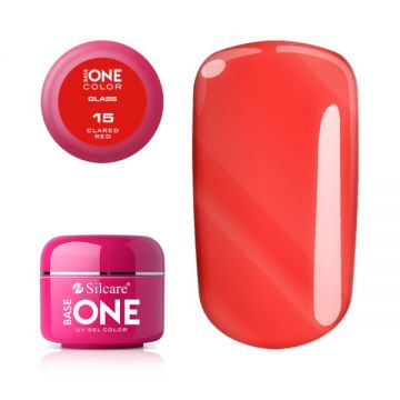 Gel uv Color Base One Silcare Glass Clared Red 15
