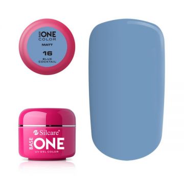 Gel uv Color Base One Silcare Matt Blue Cocktail 16
