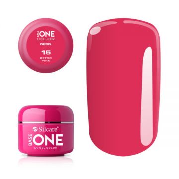 Gel UV Color Base One Silcare Neon Retro Pink 15