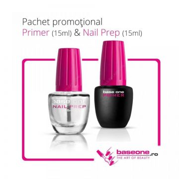 Pachet Promotional Primer Base One 15ml+Nail Prep 15ml