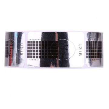 Sabloane unghii Dreptunghiulare Silver 500buc U2-1B