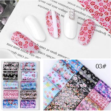 Set 10 folii transfer Flori 03