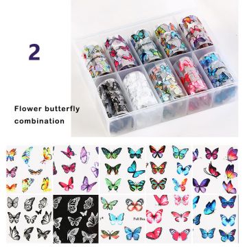 Set 10 folii transfer FLUTURI 02