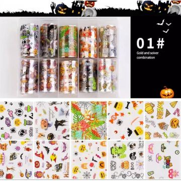 Set 10 folii transfer model Halloween 01