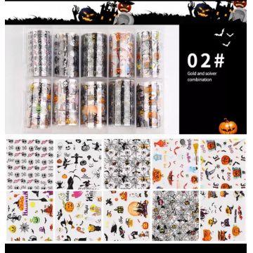 Set 10 folii transfer model Halloween 02