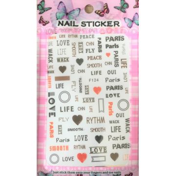 Stiker autoadeziv 12*8cm -F124