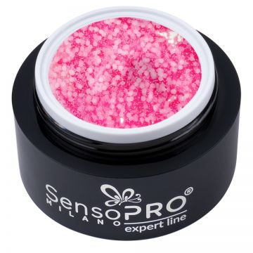 Gel Constructie Unghii Expert Line FrostedConfetti, SensoPRO Milano - Blush 15ml
