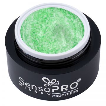 Gel Constructie Unghii Expert Line FrostedConfetti, SensoPRO Milano - Mint 15ml