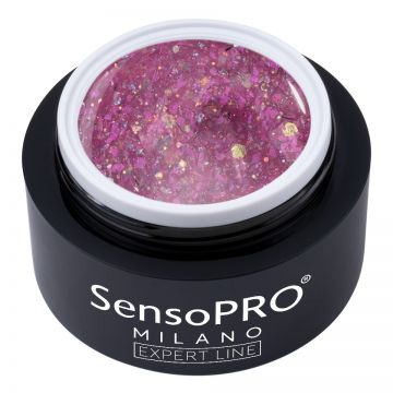 Gel Constructie Unghii Expert Line Petal Glow SensoPRO Milano - Pink Glow, 15ml