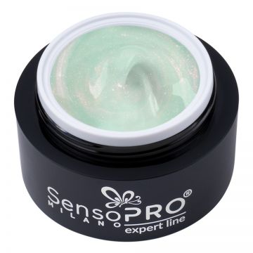 Gel Constructie Unghii Expert Line SensoPRO Milano - Aqua Shimmer 15ml