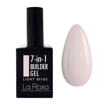 Gel de construcție autonivelantă pentru unghii 7&icirc;n1 La Rosa Profesionales, light beige 15 ml
