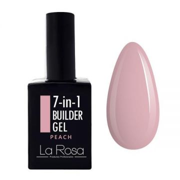 Gel de construcție autonivelantă pentru unghii 7&icirc;n1 La Rosa Profesionales, peach 15 ml