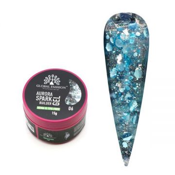 Gel pentru modelarea unghiilor 15 gr, Aurora Spark Builder Gel 06