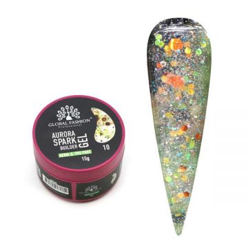 Gel pentru modelarea unghiilor 15 gr, Aurora Spark Builder Gel 10